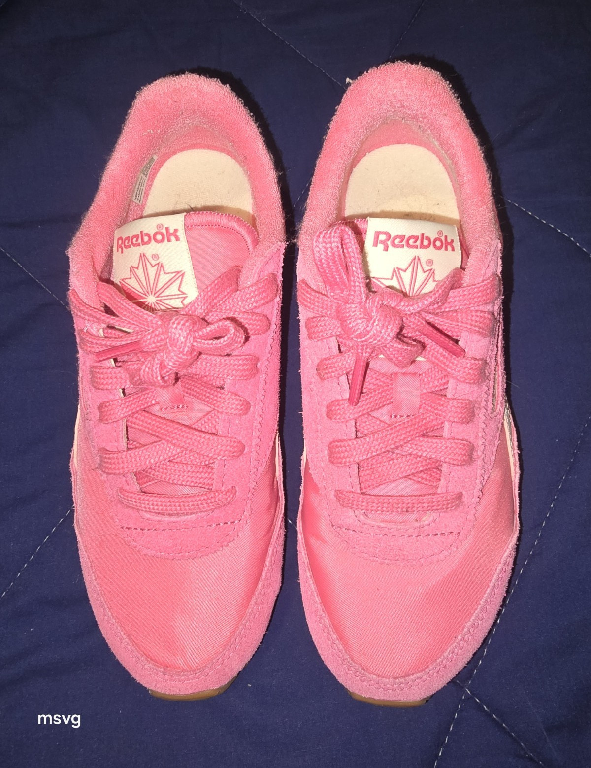 Reebok Pink/White Low Top Lace-Up Athletic Sneaker Men Casual Activewear