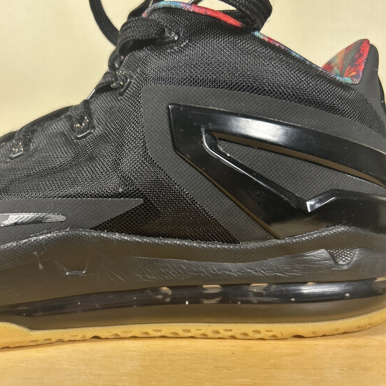 Size 10 – Nike Max LeBron 11 Low Gum Black Leather (642849-078) w/ Original Box