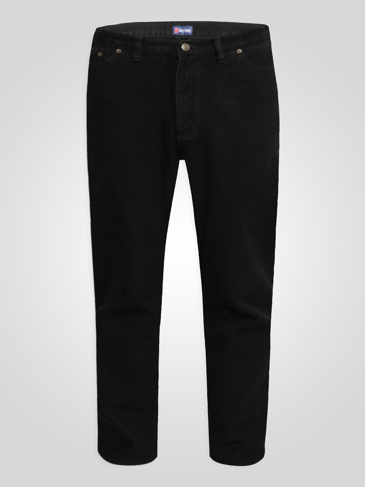 Rockford Mens Black Denim Jeans Comfort Fit 30″ 32″ 34″ 36″ 38″ 40″ (RJ320)