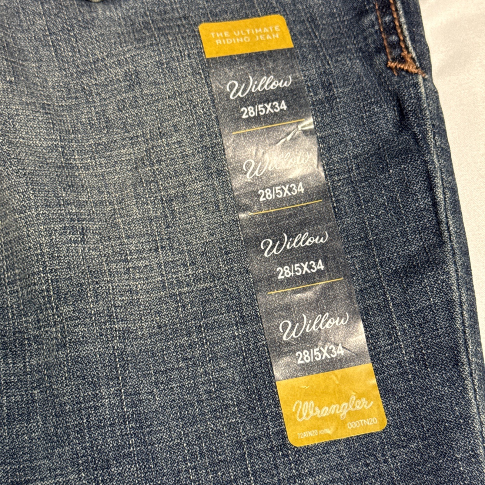 Wrangler Willow Ultimate Riding Jeans Women 28/5×34 Blue Denim Stretch Bootcut