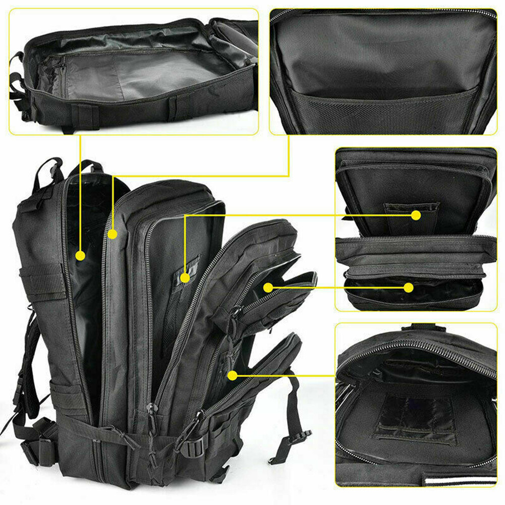 Tactical Backpack – Military Large Army Assault 3 Day Molle Bug Out Bag Rucksack