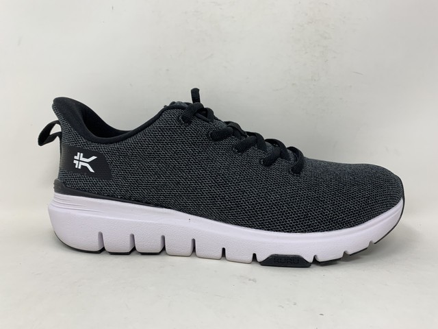 Women’s KURU FLEX Via, Jet Black/Bright White, 7.5 Medium US