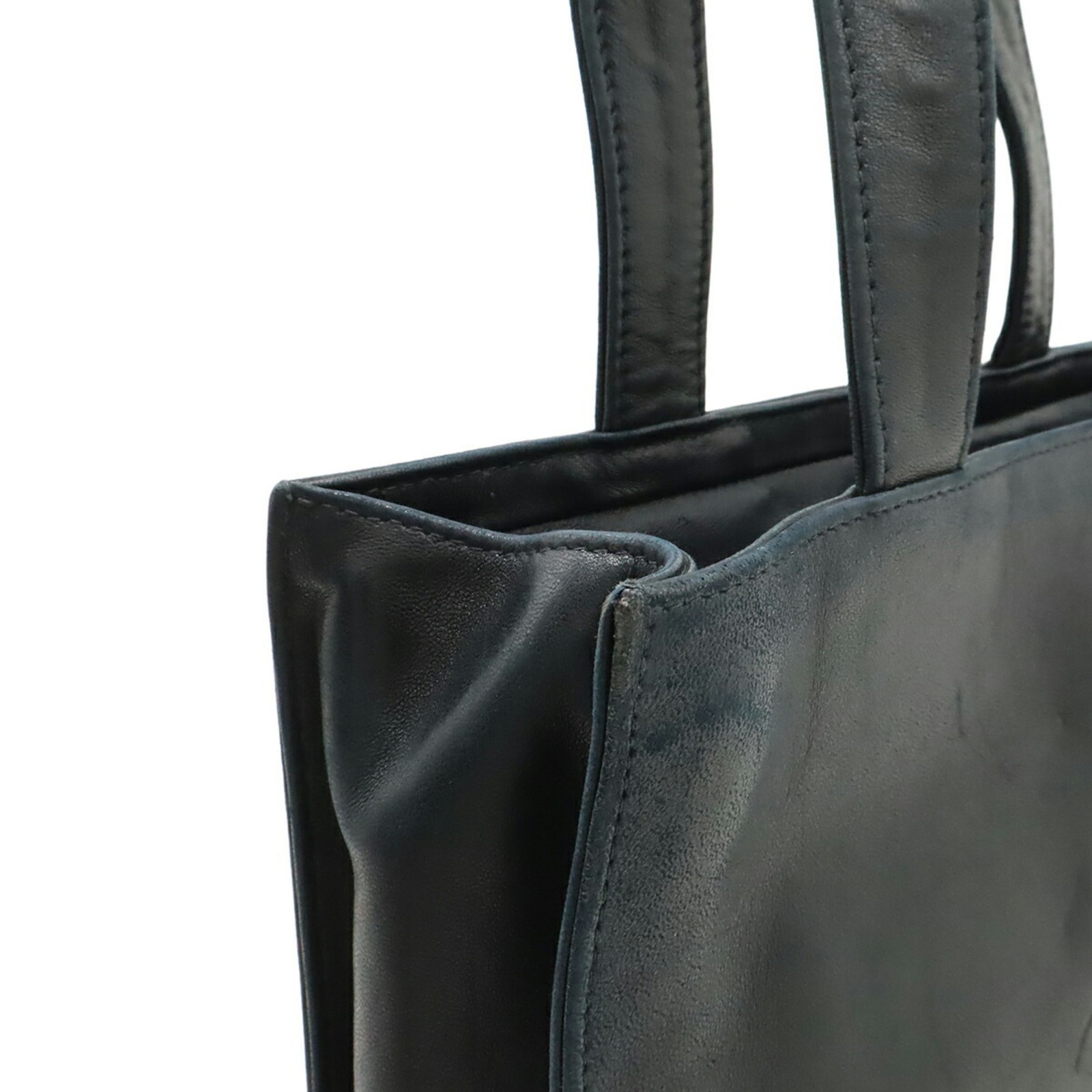 CHANEL Camellia Coco Mark Tote Bag Shoulder Lambskin Leather Black GZl1imbr