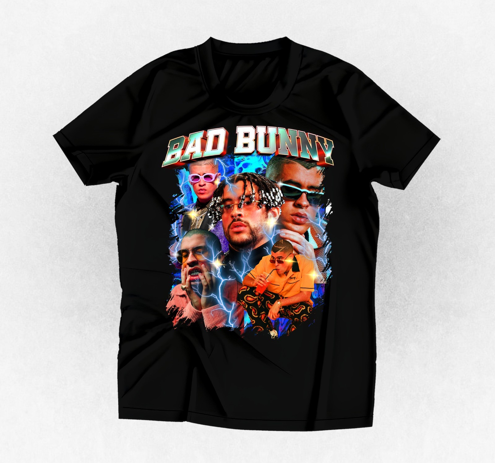 Rapper Bad Bunny graphic t-shirt black or any color and size you choose