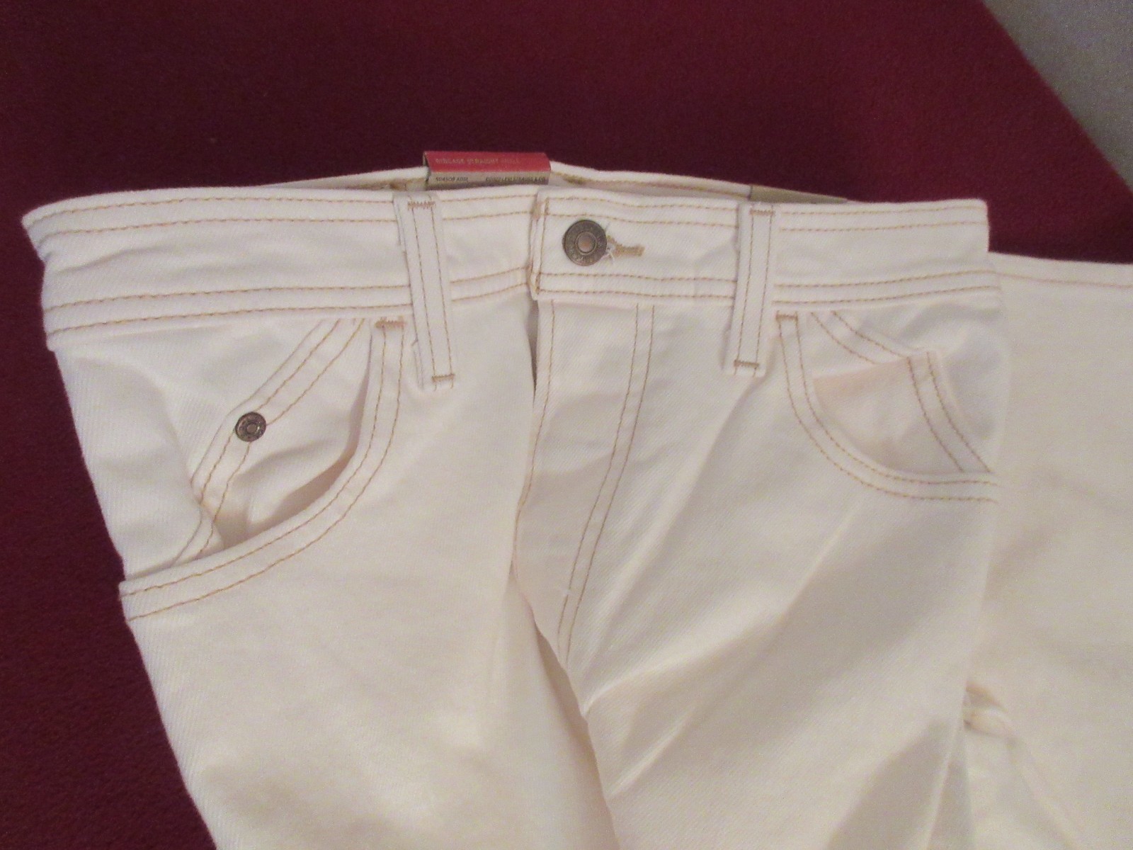 Levis Jeans Women White Denim Ribcage Straight Ankle 27”x27” New w/TGS