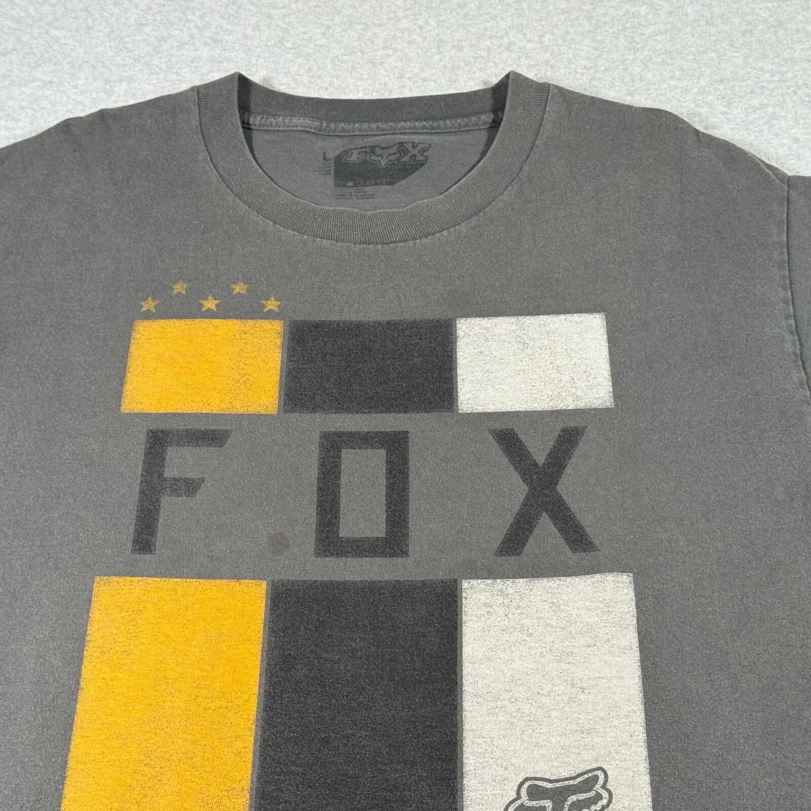 Fox Racing Shirt Adult Large Gray Motocross Mountain Bike Equipment Mens