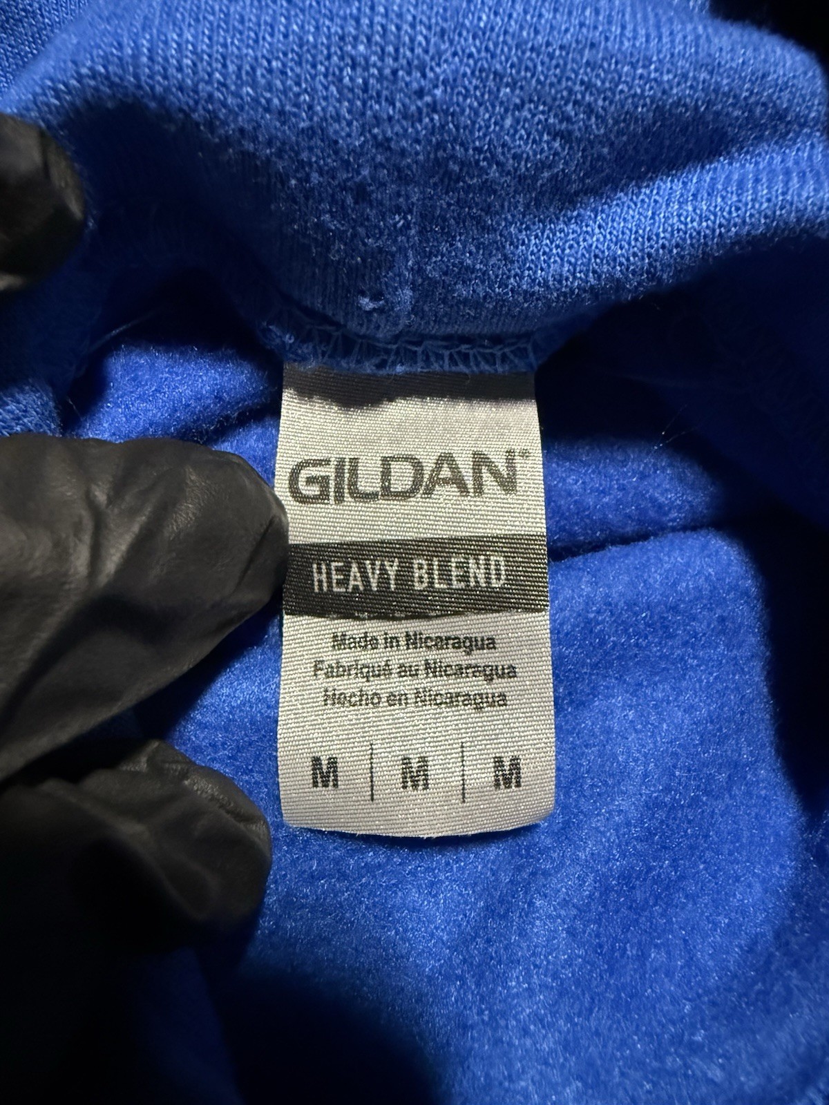 Gildan Heavy Blend Blue Pullover Hoodie Fleece Men’s Size M Secure The Bag