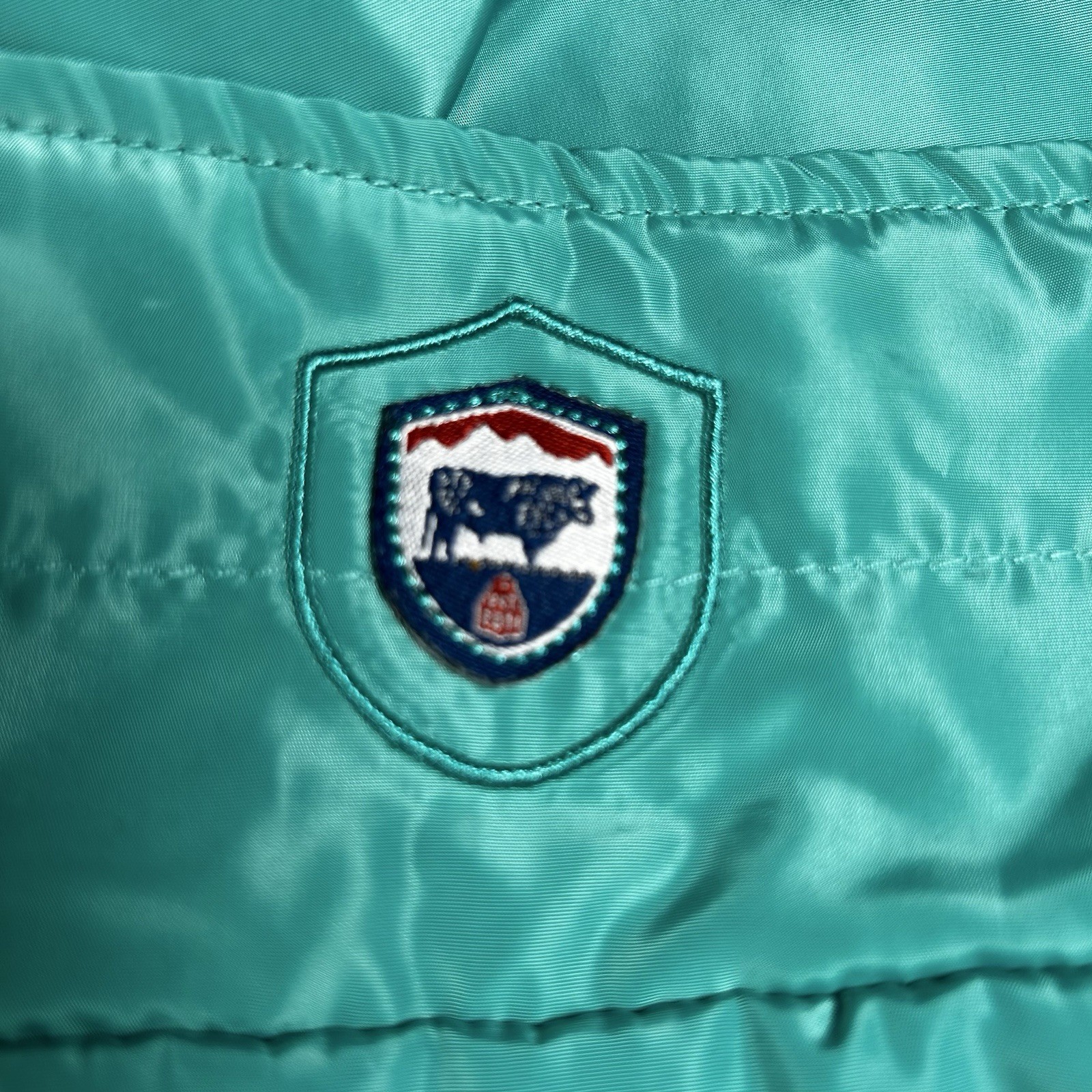 American Quarter Horse Association Embroidered STA Ranch wear Vest Turquoise Lrg