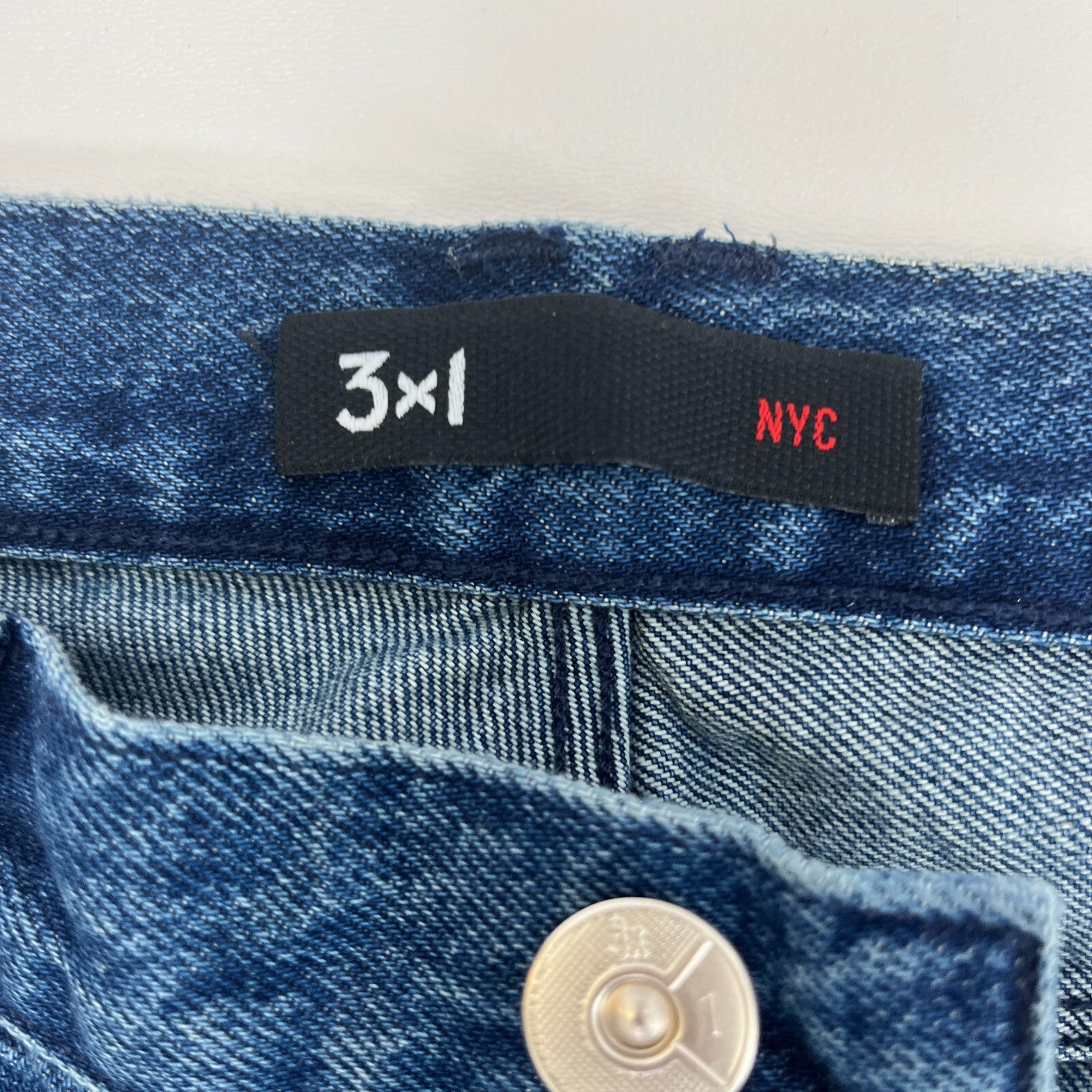 3×1 NYC Original Fringe Hem Lima Straight Denim Crop Selvedge Jeans 29 USA
