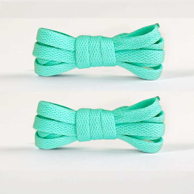 0.8CM Flat Polyester Shoelaces, Multi-Color Replacement Laces, Durable Stretchy