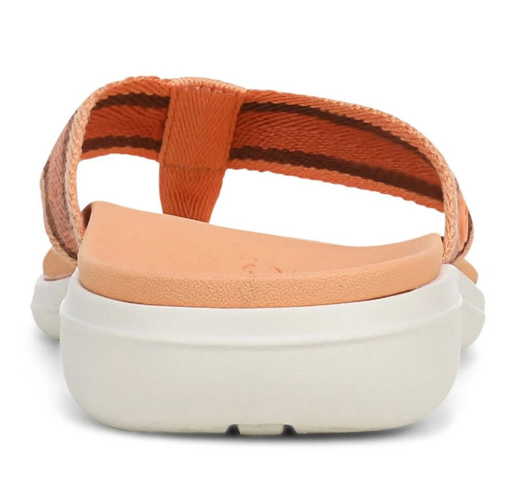 Vionic Women Beach Indigo Toe Post Sandal, Shell Coral Multi (NEW WT)