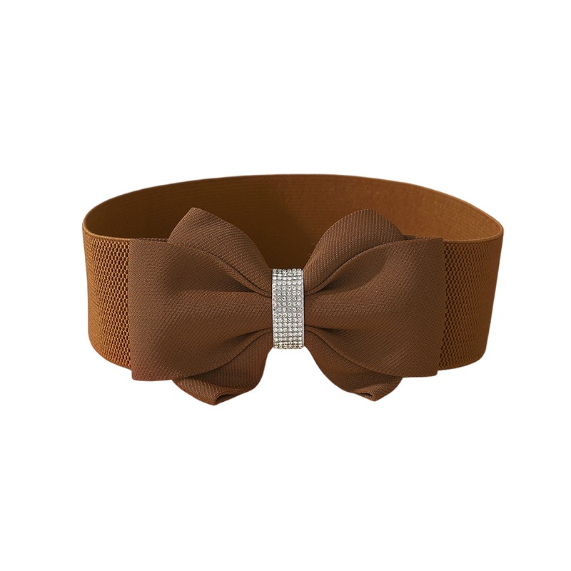 Bowknot Waistband Dress Decors Versatile Elastic Waistband Wide Waistband