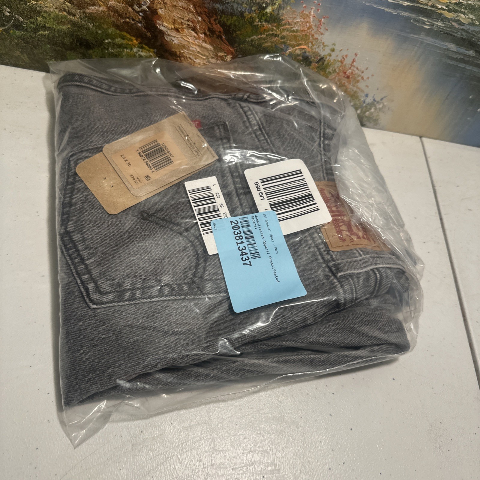 LEVI’S 501 DT Selvedge Jeans Denim Tears Irregular Biker Western Men 26×30 NOS