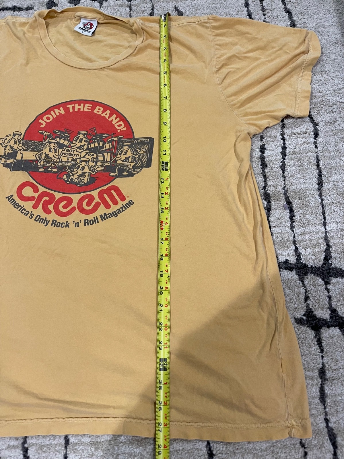 Creem Magazine – “Boy Howdy” – Yellow/Beige XL Archive Collectionw