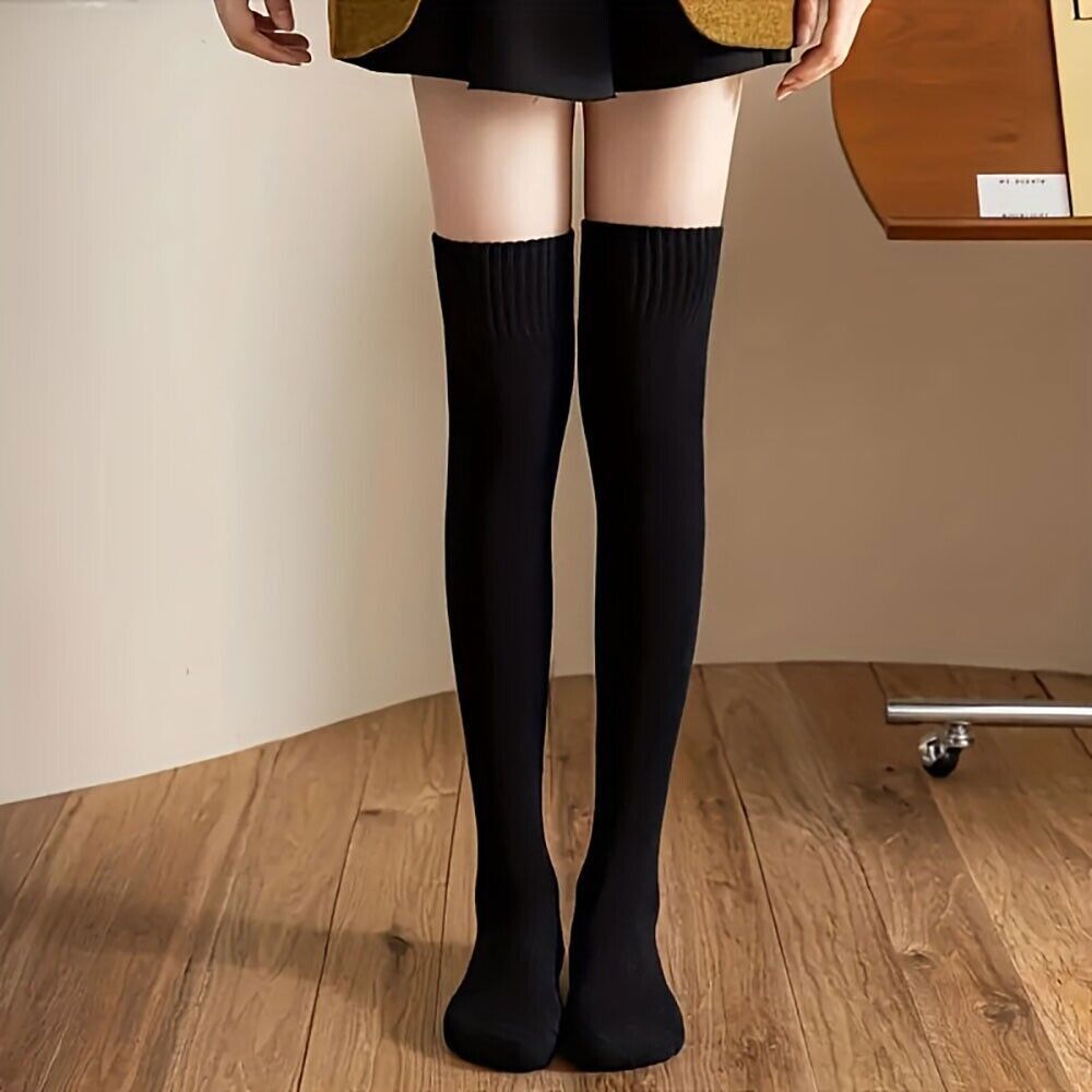 Women’s Thigh High Knit Leg Warmers for Cold Weather Long Boot Socks Foot Cover
