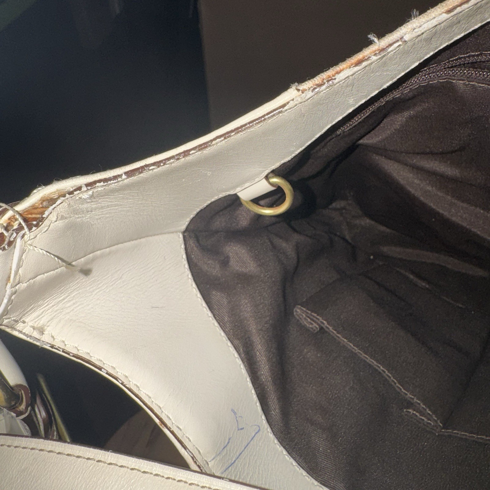 VTG COACH Hobo Bag Cream Ivory Signature CC Monogram M0668-10601 Y2K