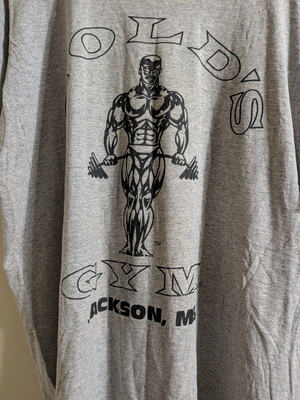 Gold’s Gym Vintage 100% Authentic Men’s Gray XL Training Tee Legendary Gym Gear