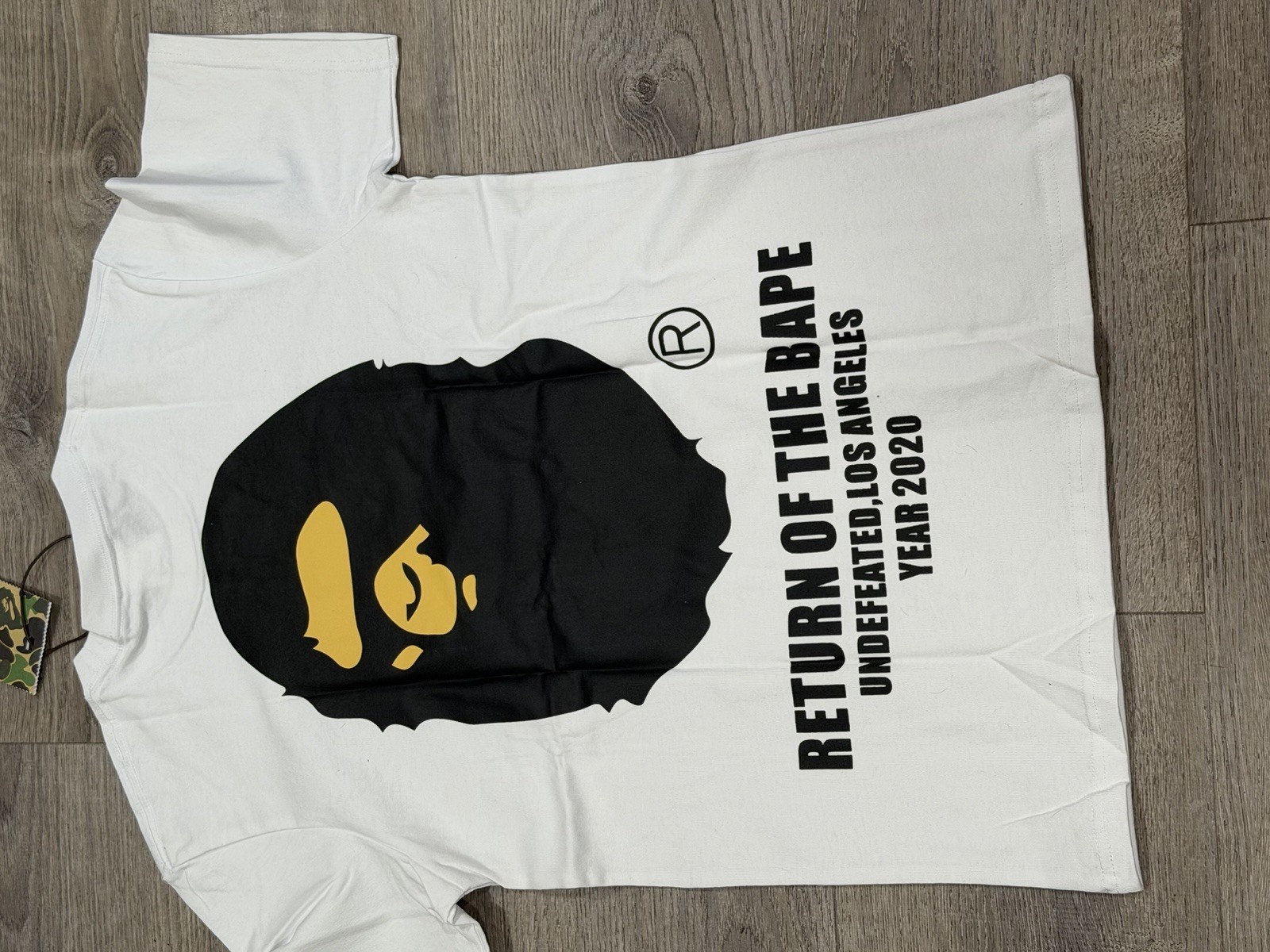 BAPE × undefeated logo T-shirt White A Bathing Ape Size S