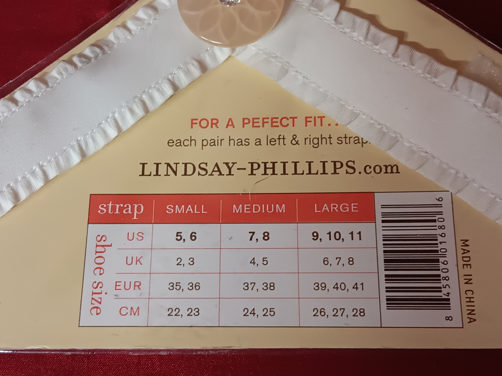 2 Sets Lindsay Phillips Switch Flops Straps Size Striped w/shell White w/button