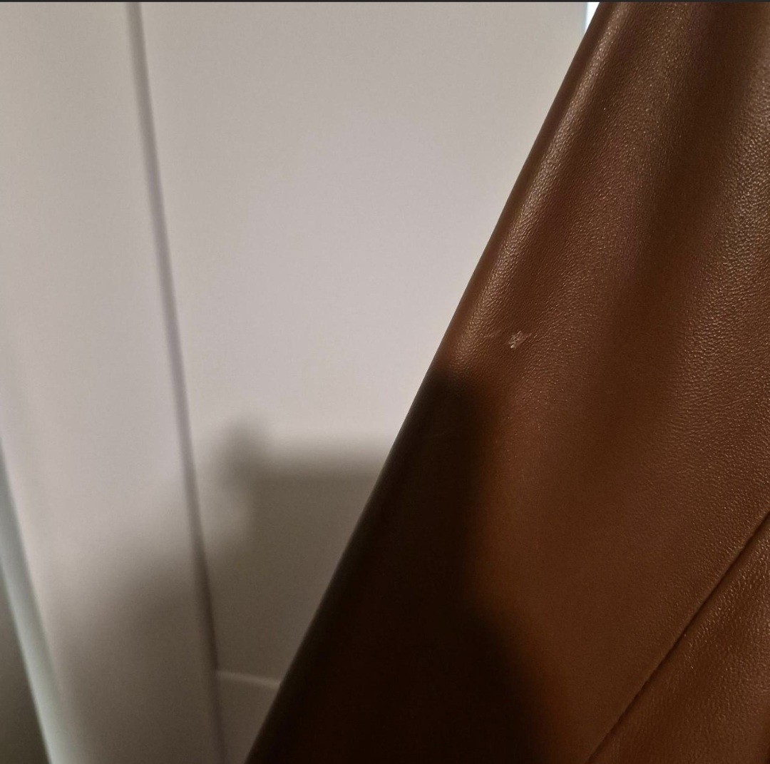 talbots brown leather jacket