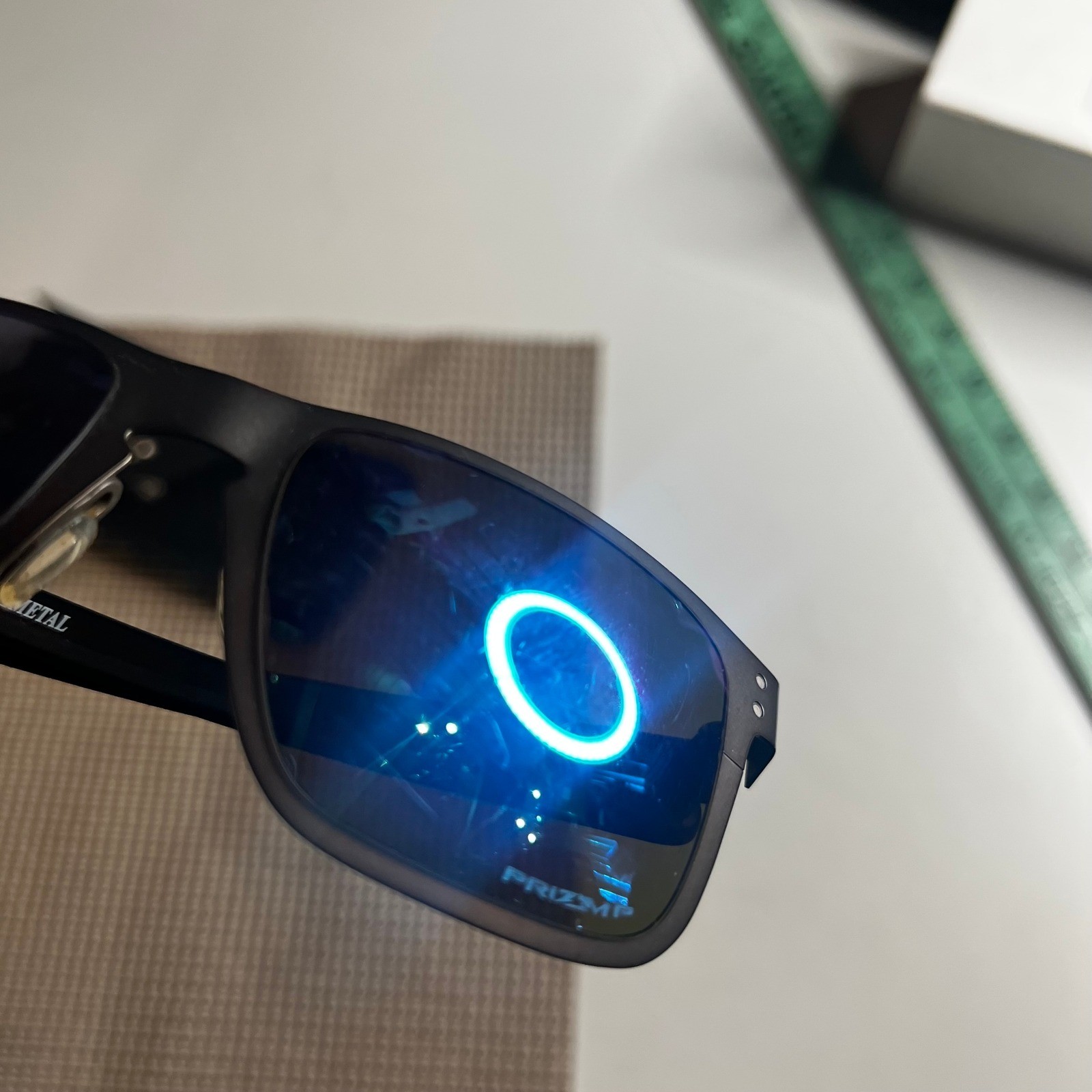 Oakley Holbrook Metal Sunglasses Matte Gunmetal Blue Prizm OO4123-0755 Polarized