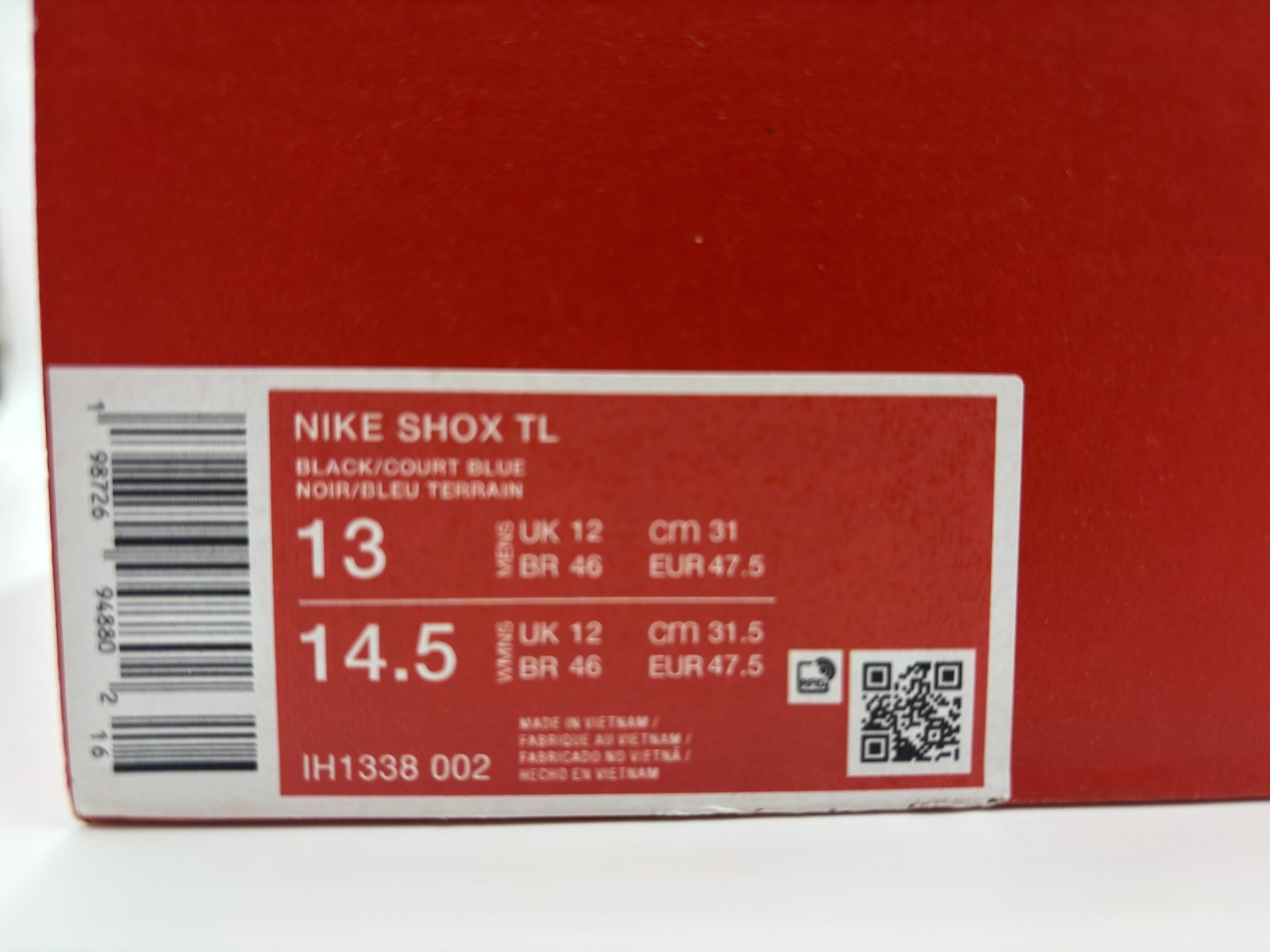 Nike Shox TL Reflective Ice Blue IH1338-002 Men’s Size 13