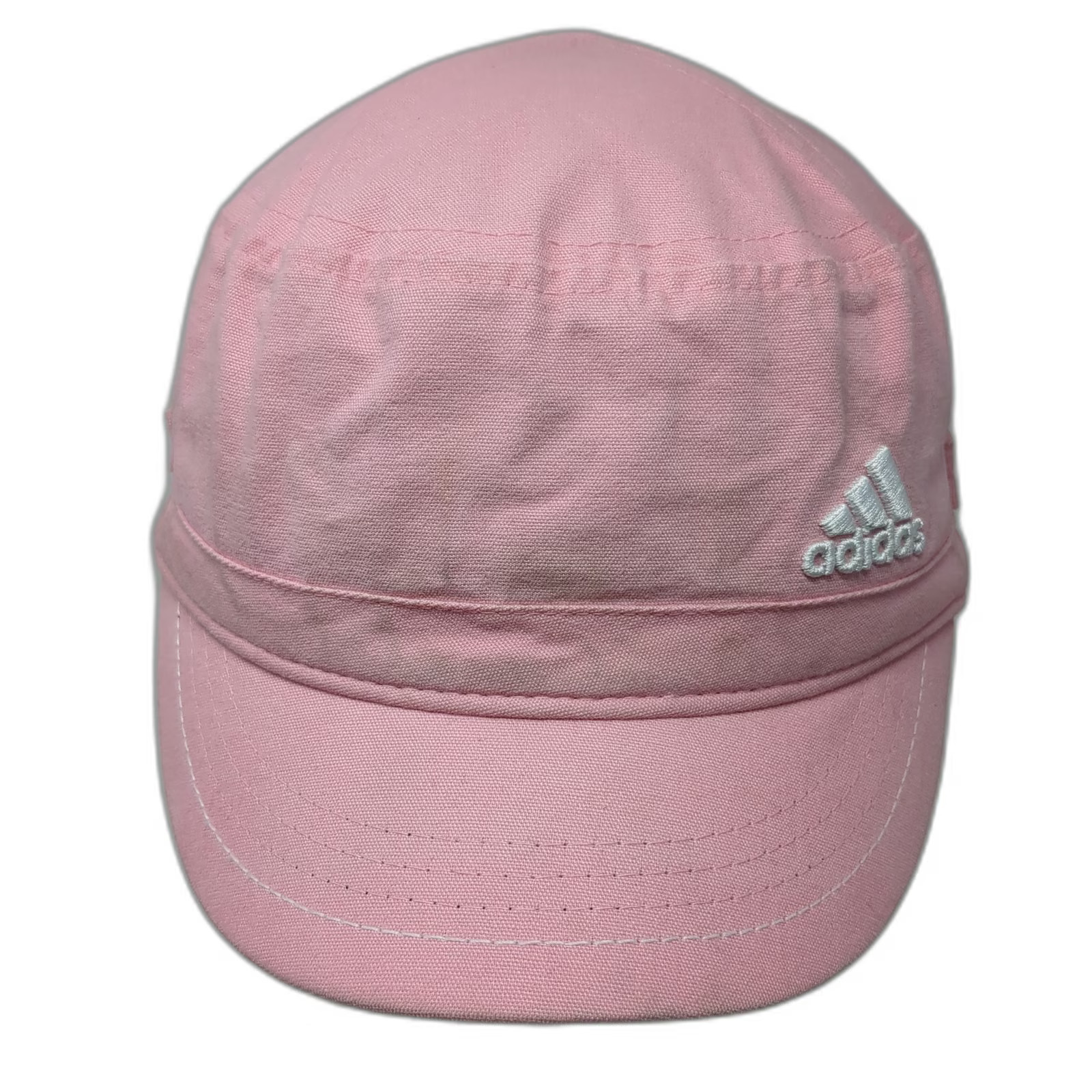 Adidas Army Cap Pink One Size Hat Cotton Logo Side Grommet Flat Top Sport