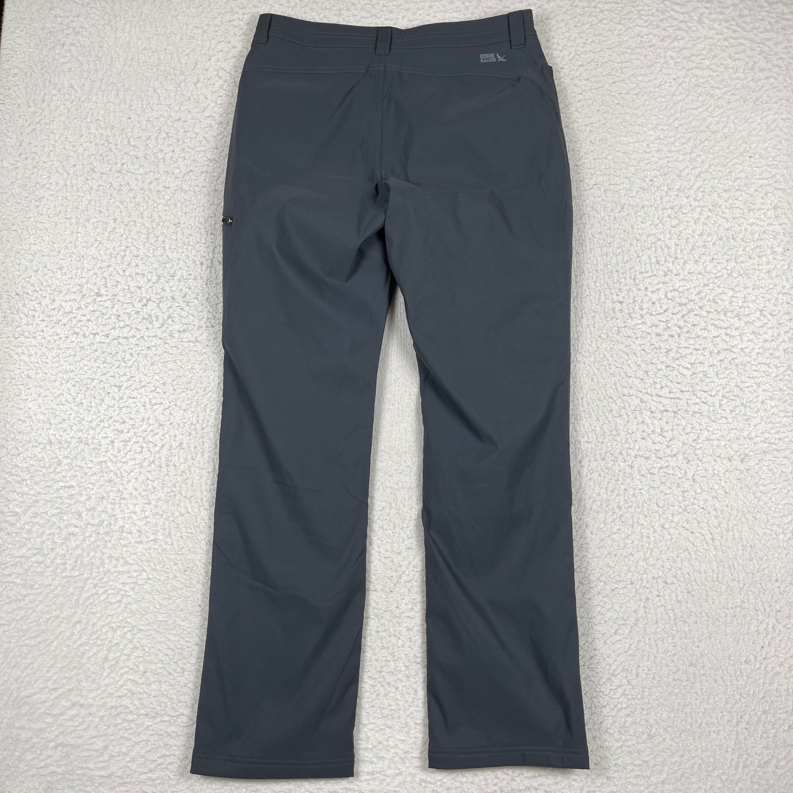 Eddie Bauer Fleece Lined Pants Womens 10 Gray Water Repellent Stretch Outdoor