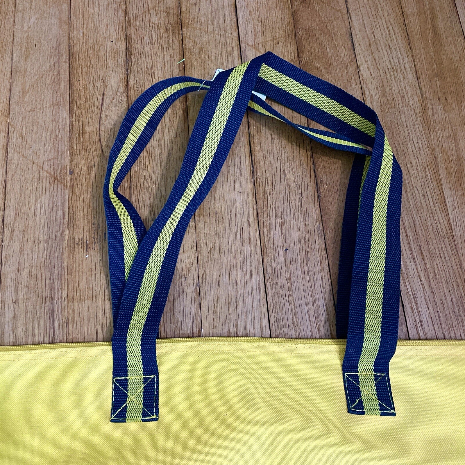 Dansko Logo Large Yellow and Navy Blue Zip Close Tote Book Beach Bag by Air-Tex