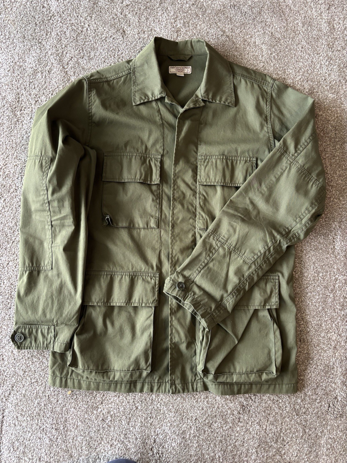 Wallace & Barnes Lightweight Army Green Field Military Jacket Men’s Small