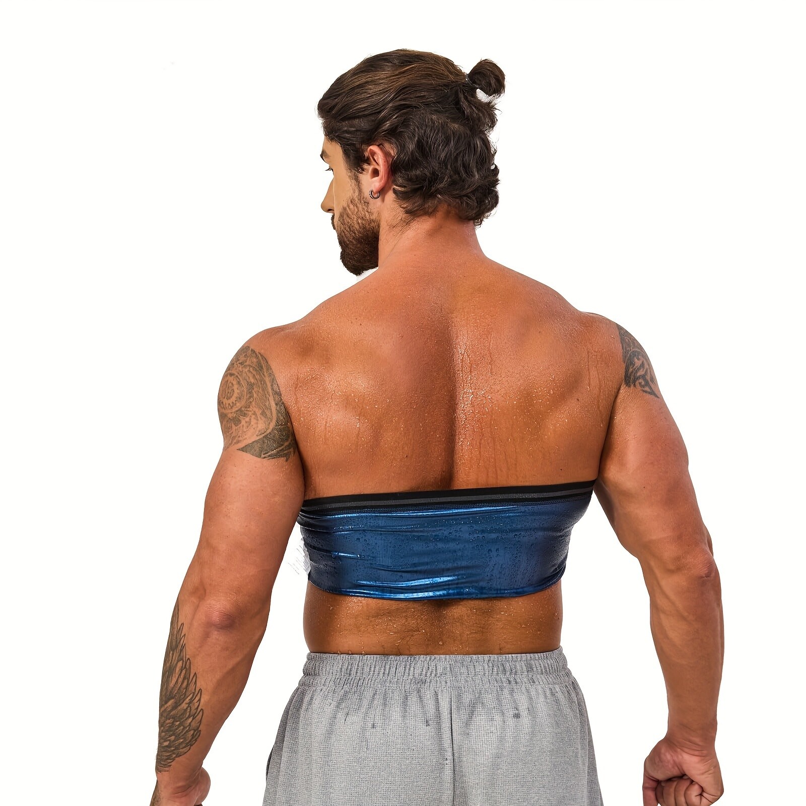 Mens Heat Trapping Waist Trainer Sweat Body Shaper Thermo Sauna Belt Weight Loss