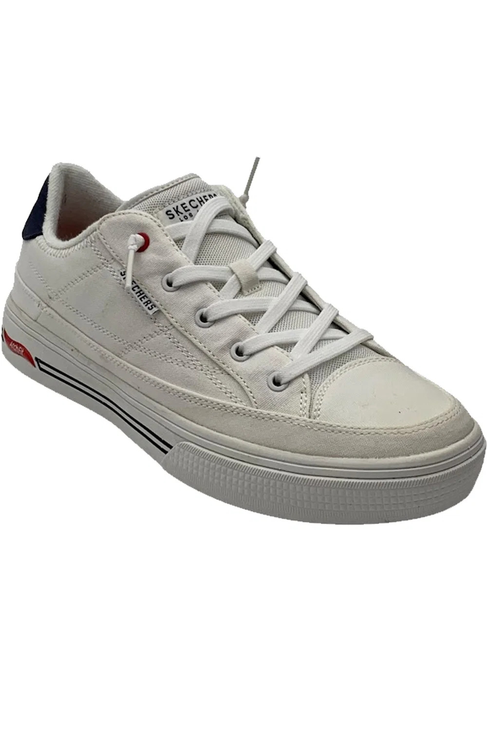 Skechers Arch Fit Washable Canvas Slip-On Arcade White