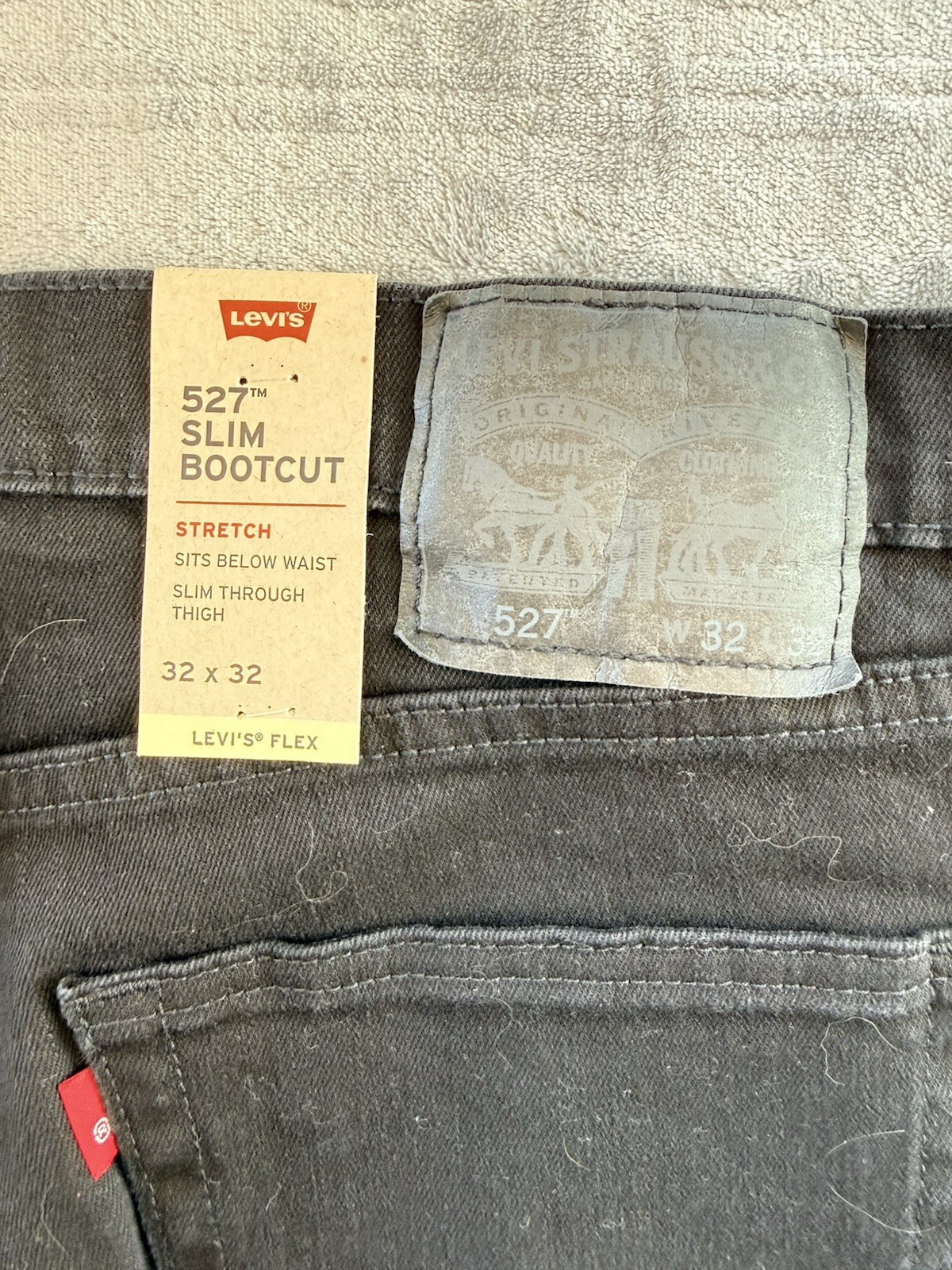 NWT Levi’s 527 Slim Bootcut Jeans Men’s 32×32 Native Cali / Black Stretch Flex