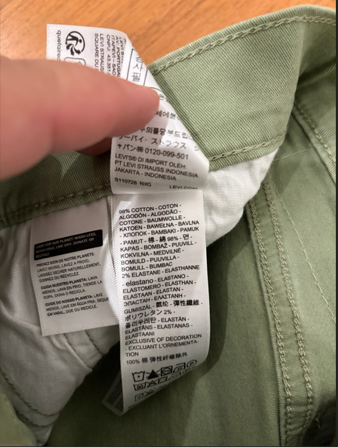 Levis 505 Jeans Men Stretch Regular Fit Zip Olive 36×32 98% cotton