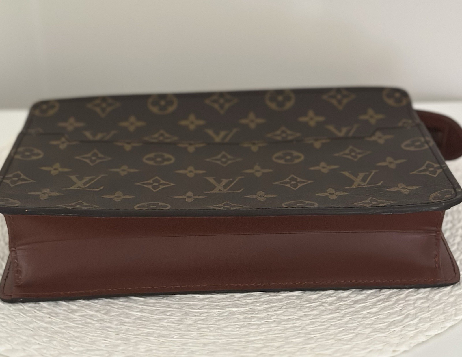 Authentic Louis Vuitton Monogram Pochette Homme Clutch Bag M51795 Excellent