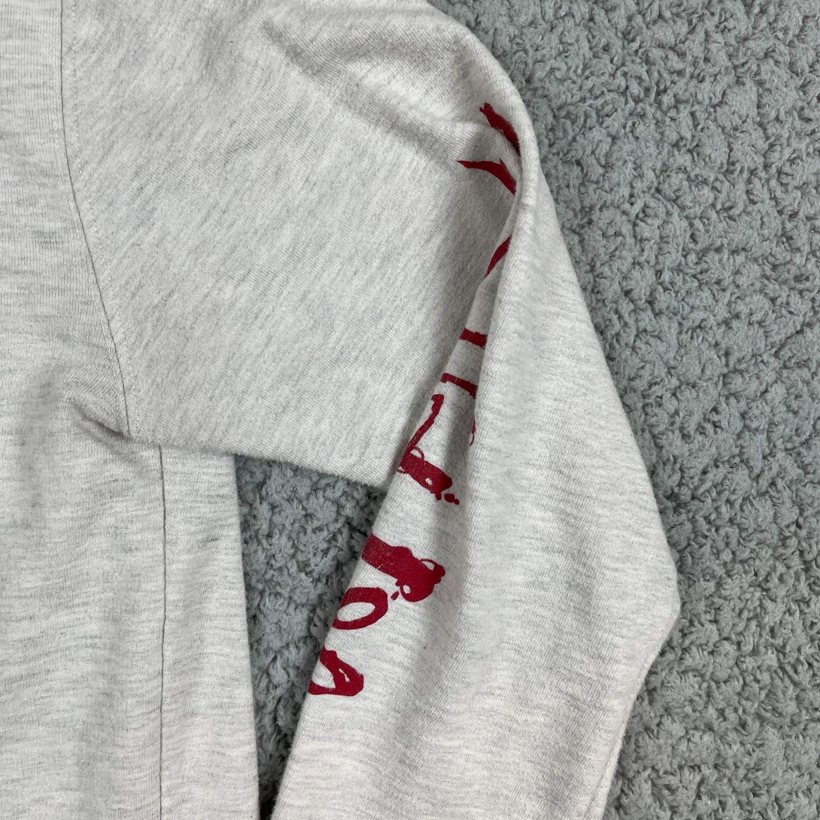 Salt life Hoodie Mens Small Gray Skull & Hooks Fishing Logo Drawstring *Flaw