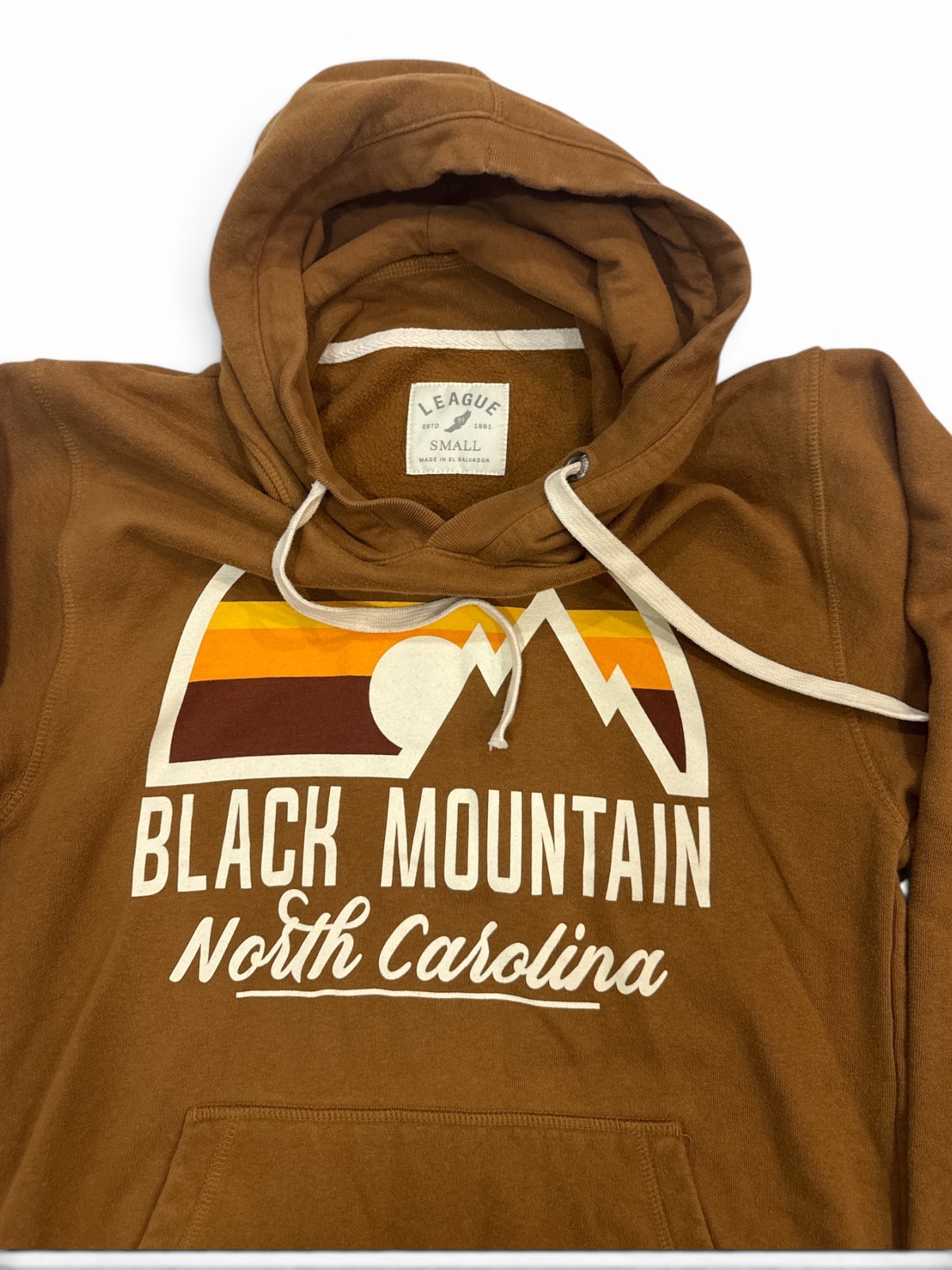 Mountain Hardwear Pine Peak Men’s Hoodie Gold Size SMALL Organic Cotton