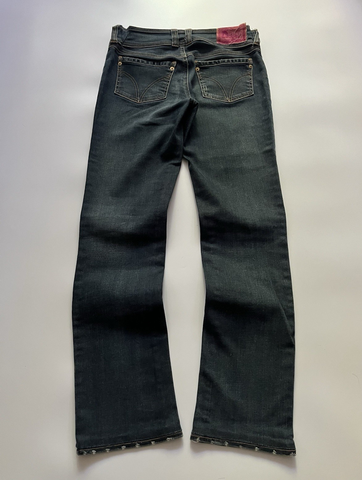 Vintage Dolce & Gabbana Women’s Dark Wash Bootcut Slim Fit Blue Denim Jeans