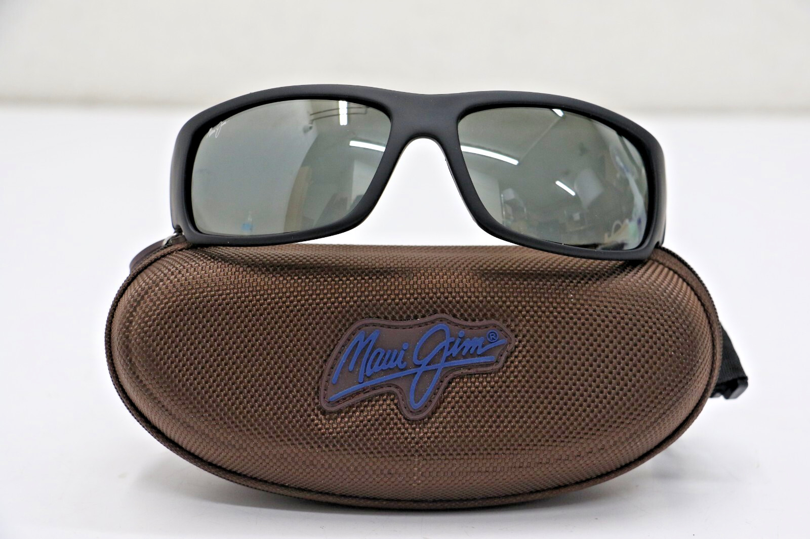 Maui Jim World Cup Matte Black Rubber Polarized Grey Glass Sunglasses