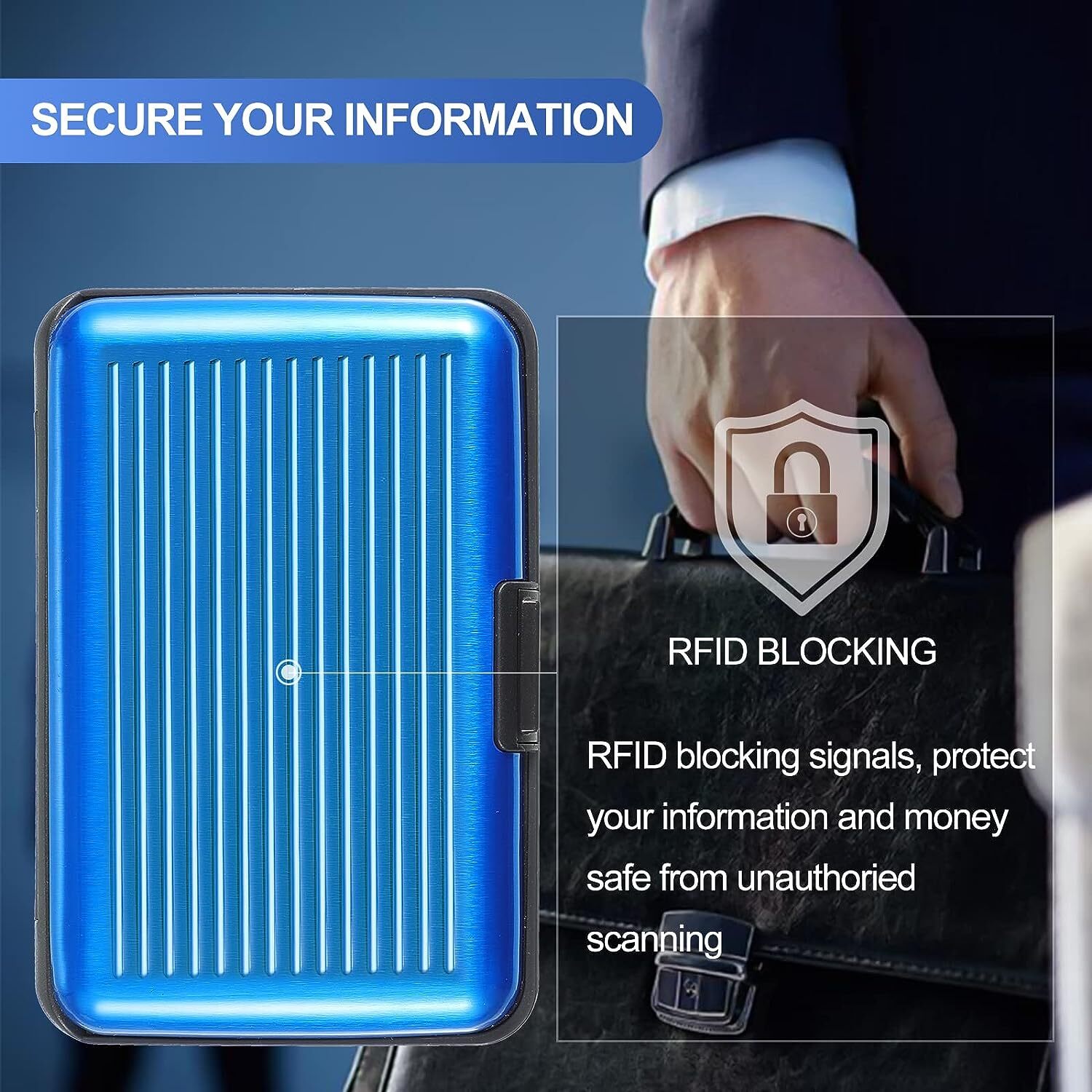 Waterproof Business ID Credit Card Wallet Holder Aluminum Metal Pocket Case Box