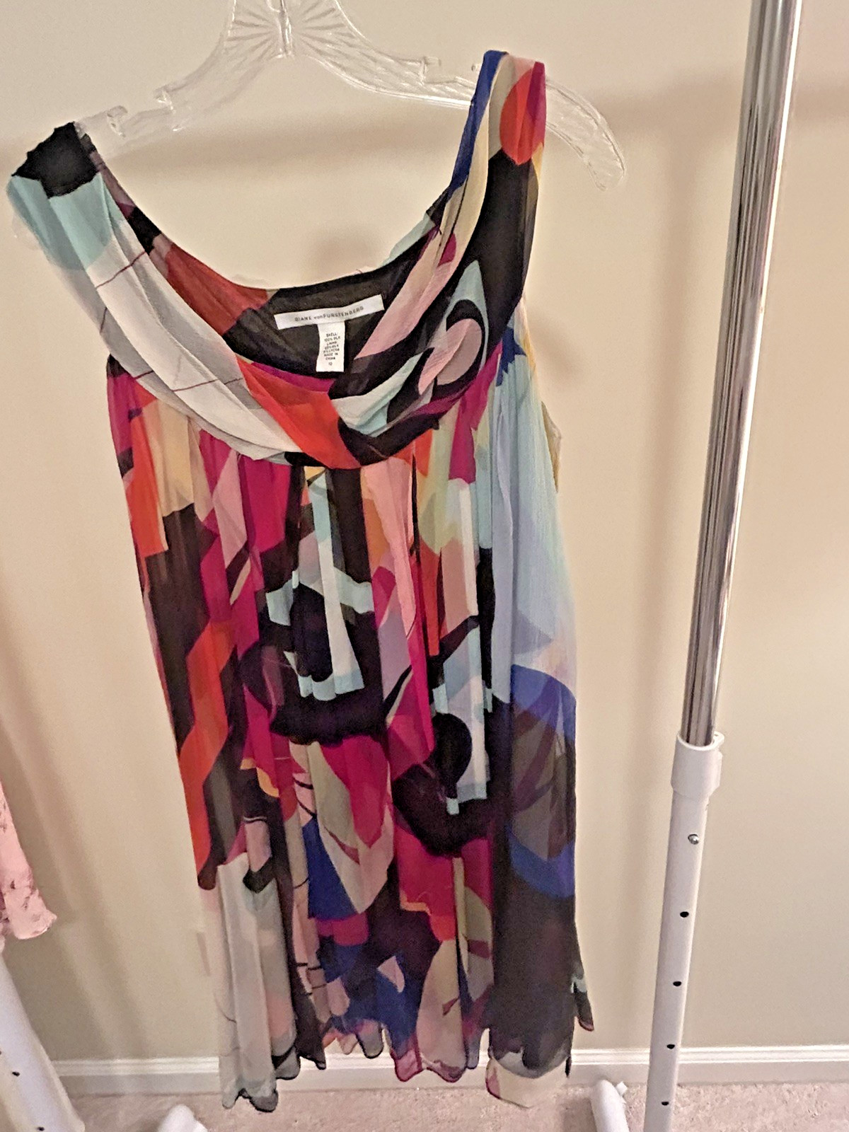 Diane Von Furstenburg Vintage Chiffon Dress 10