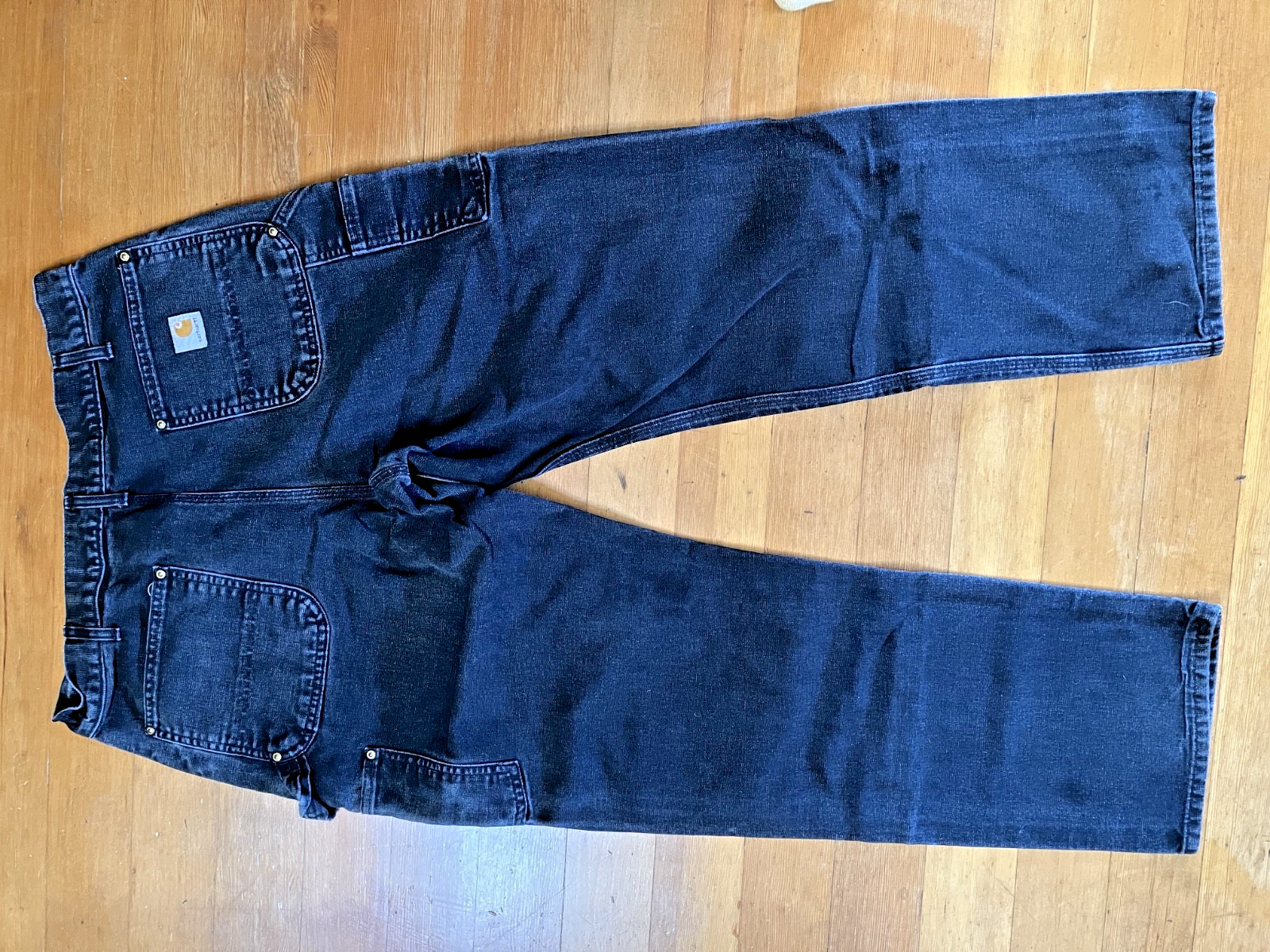 Carhartt B01 BLK Double Knee Carpenter Pants Canvas Black 36×32 WOW!!!!!!!!!!!