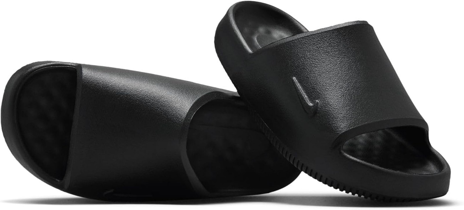 Nike Unisex Kids’ Calm Slides 2.0 – Boys and Girls Sandals – Black/Black/Black –