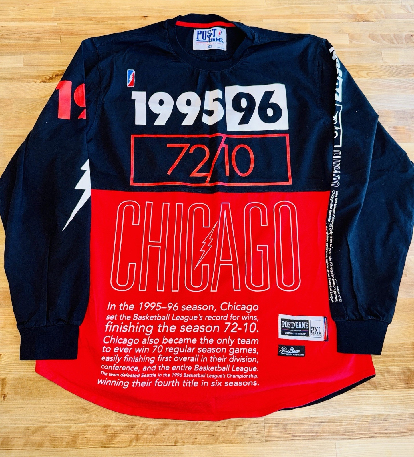 Men’s Jordan 2XL Chicago Bulls NBA Post Game All Over Print Shirt & Medium Pants
