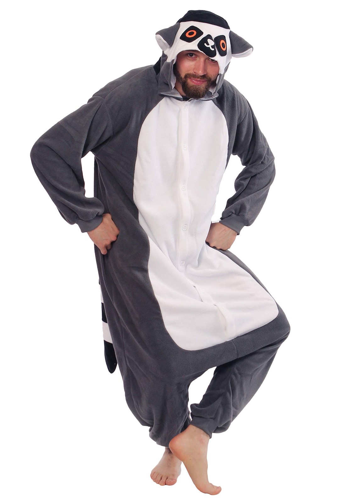 SAZAC Fleece Kigurumi Ring-Tailed Lemur Adult Free Size 2749