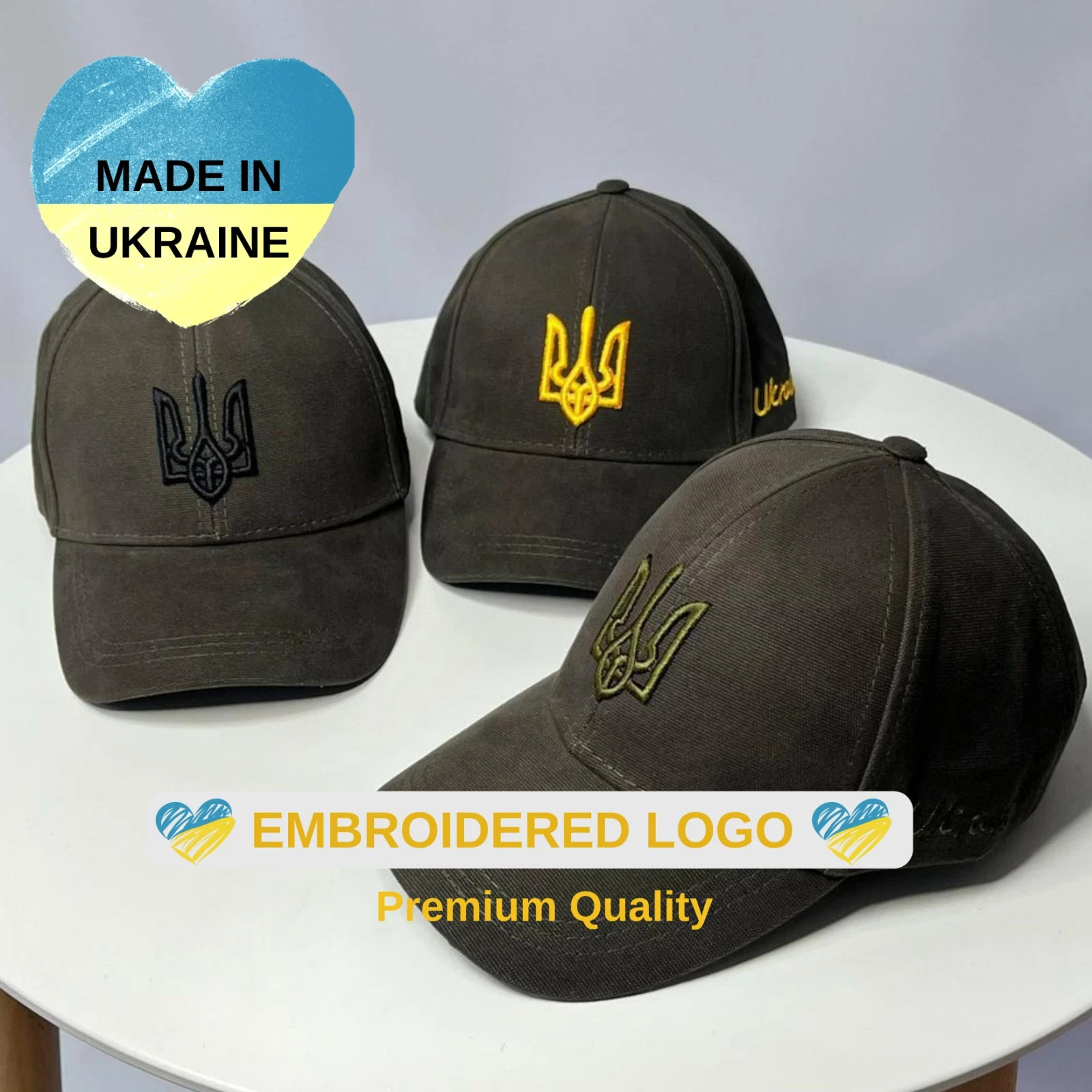 Ukrainian Hat, Cap with Embroidered Ukrainian Trident from Ukraine Sellers.
