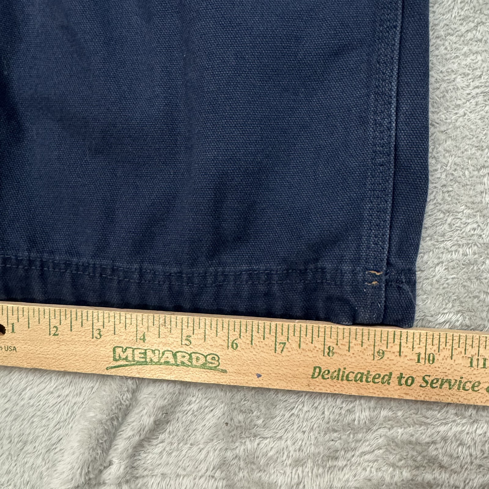 Duluth Trading Fire Hose Pants Mens 42×34 Blue Canvas Gusseted Hammer Loop Cargo
