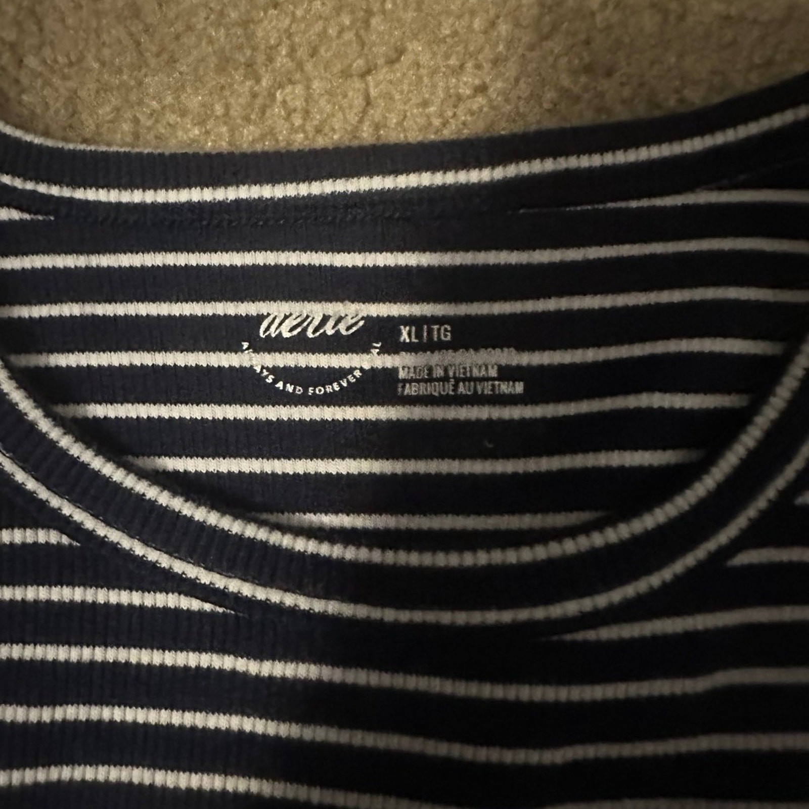 Aerie Striped Cropped Tank Top – SZ XL