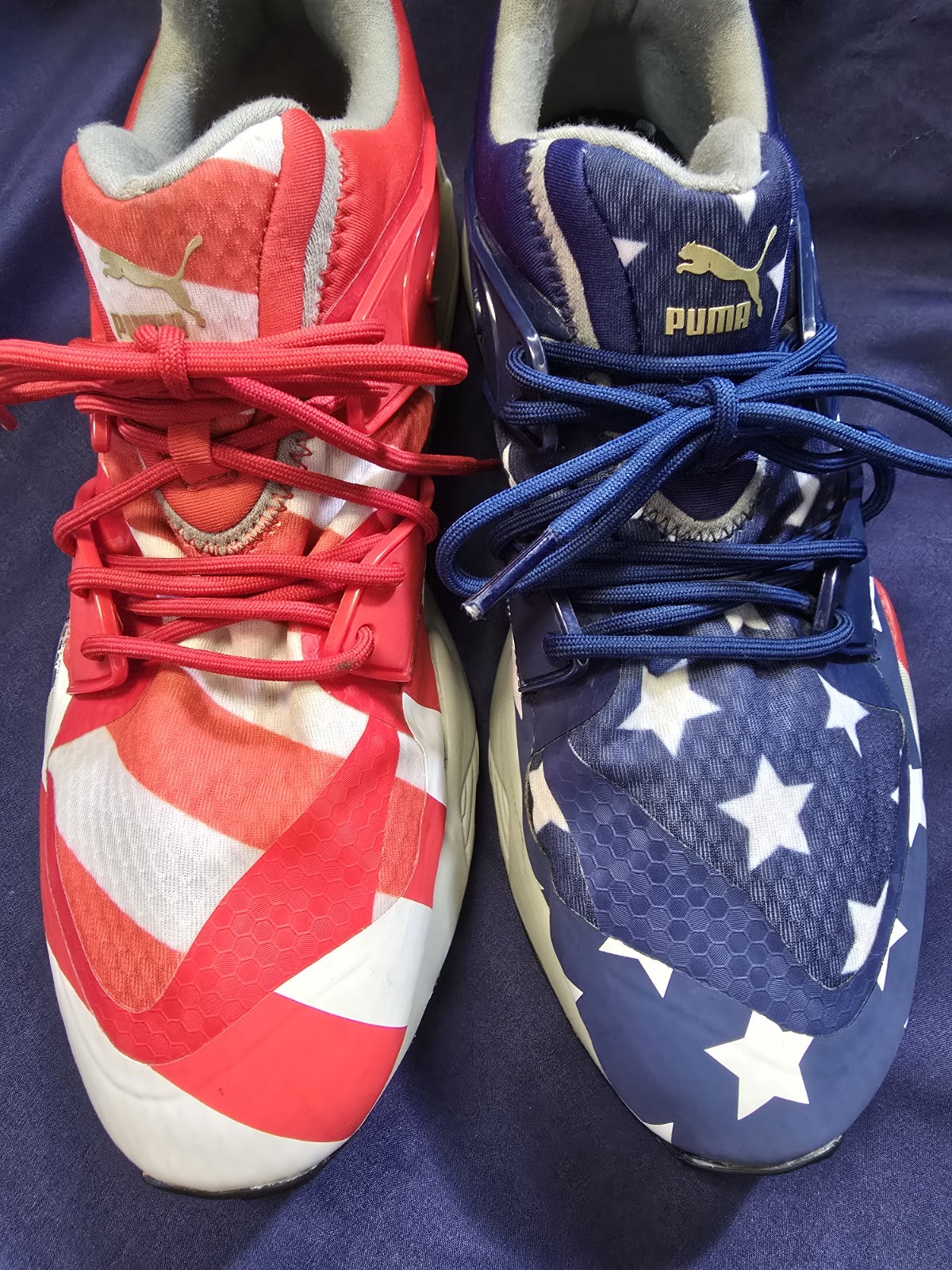 Puma Blaze Of Glory Red White Blue USA America Star Sneaker 362096-01 Mens Sz 10