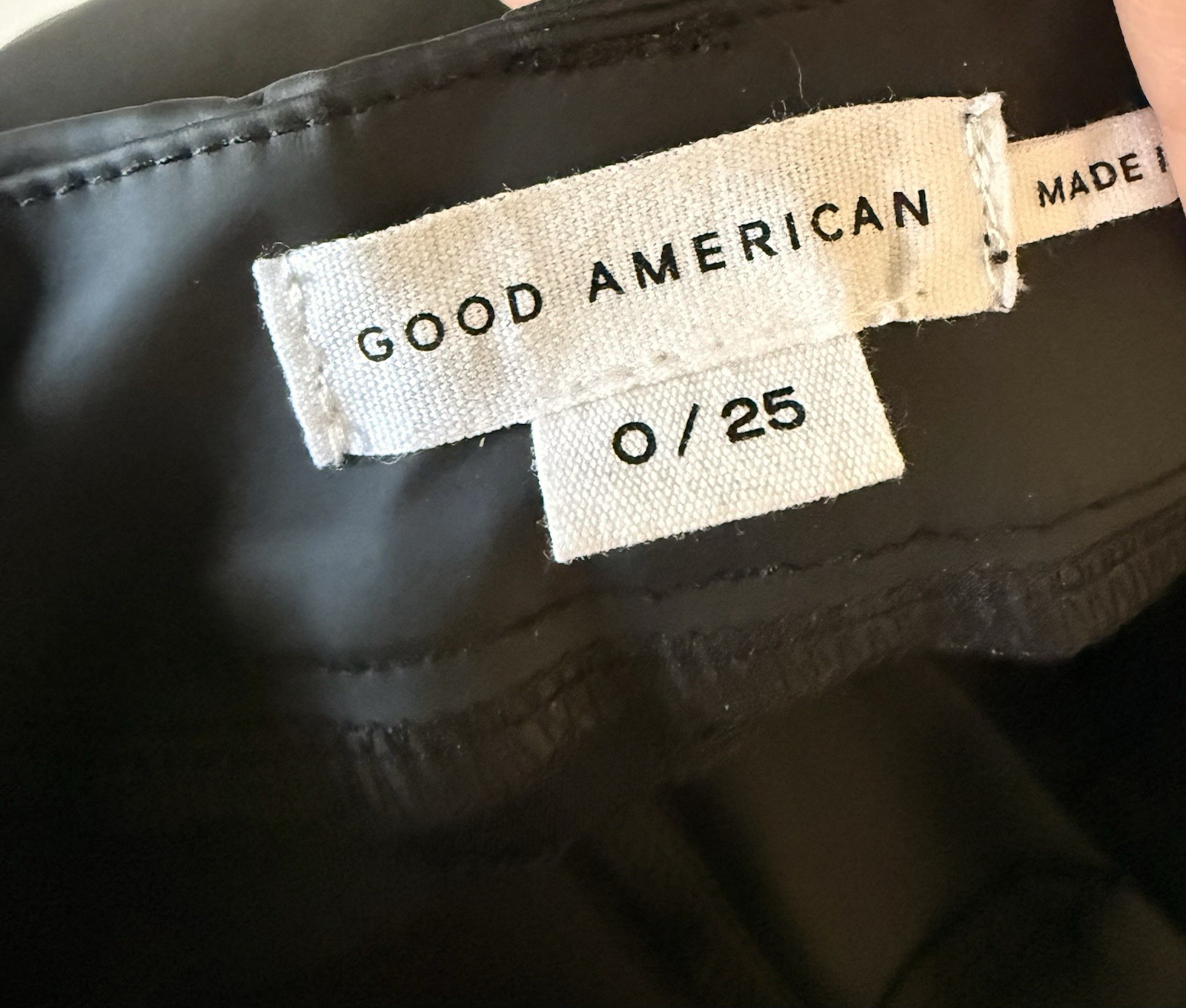 Good American Women’s High Rise Flare Faux Leather Pants Size 0/25